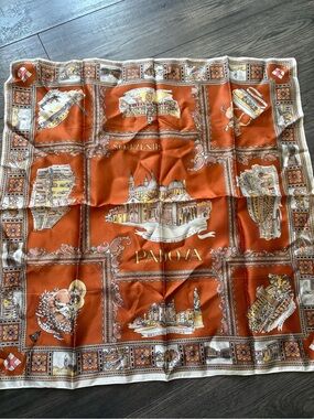🧡 2/$15 🧡 Padova Souvenir Scarf in Rust and Cream